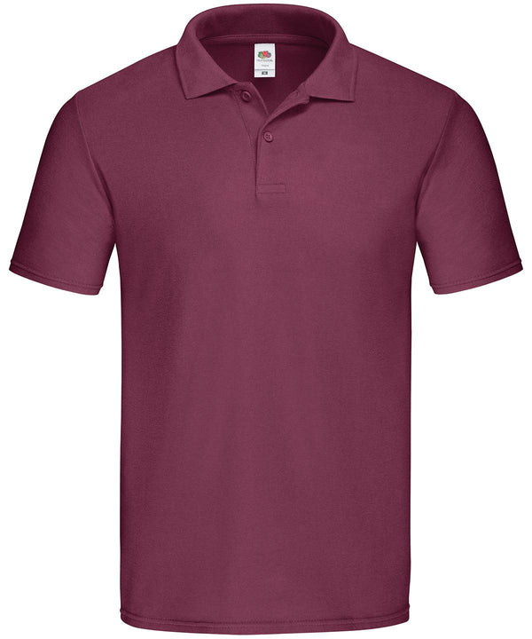 Burgundy - Original polo Polos Fruit of the Loom Must Haves, New For 2021, New Styles For 2021, Polos & Casual Schoolwear Centres