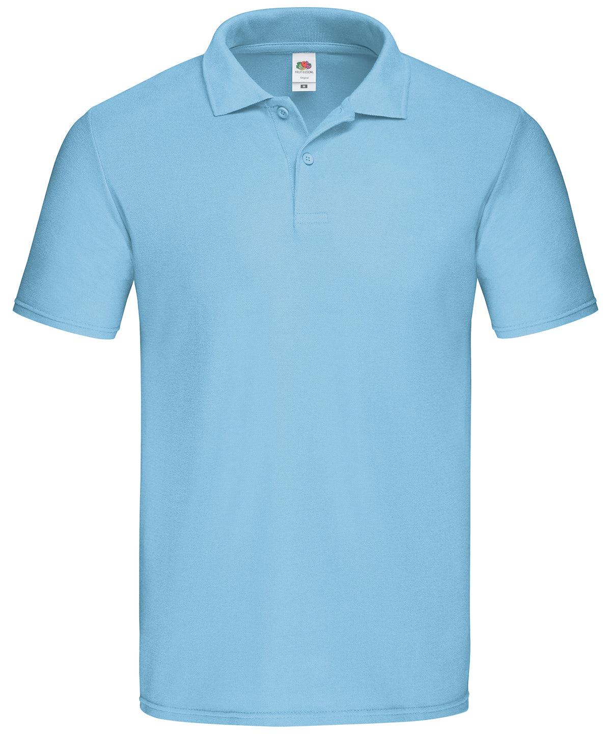 New Sky Blue - Original polo Polos Fruit of the Loom Must Haves, New For 2021, New Styles For 2021, Polos & Casual Schoolwear Centres