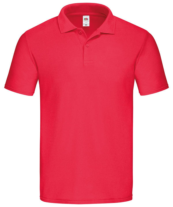 Red - Original polo Polos Fruit of the Loom Must Haves, New For 2021, New Styles For 2021, Polos & Casual Schoolwear Centres