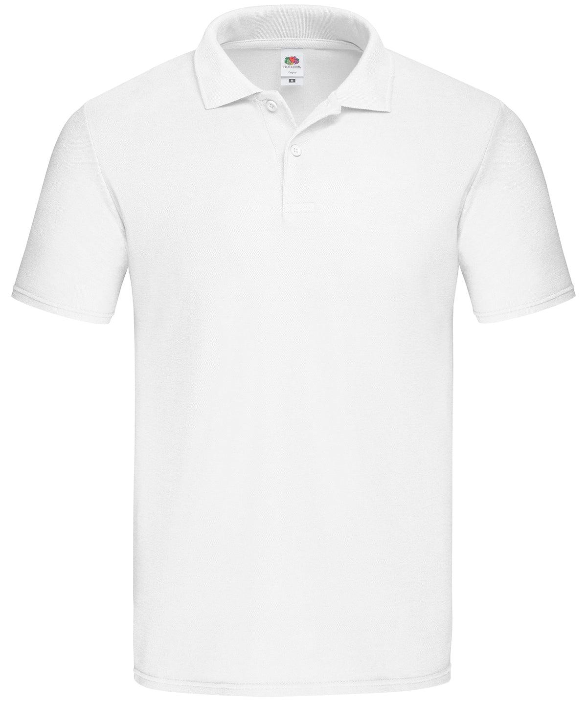 White - Original polo Polos Fruit of the Loom Must Haves, New For 2021, New Styles For 2021, Polos & Casual Schoolwear Centres