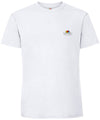 White - Vintage premium T small logo print T-Shirts Fruit of the Loom Vintage Collection Lounge Sets, New For 2021, New Styles For 2021, T-Shirts & Vests Schoolwear Centres