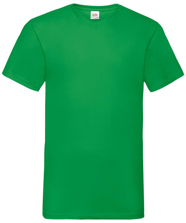 Kelly Green - Valueweight v-neck T T-Shirts Fruit of the Loom Must Haves, T-Shirts & Vests Schoolwear Centres