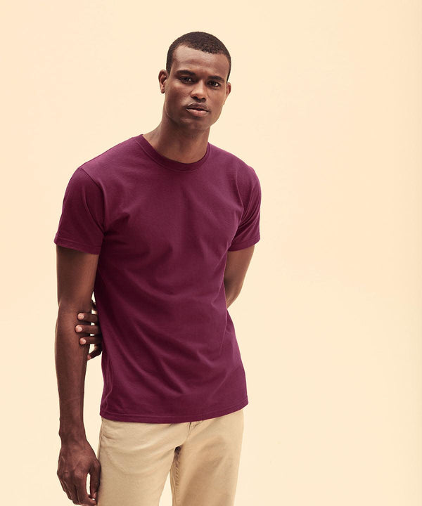 Burgundy - Super premium T T-Shirts Fruit of the Loom Must Haves, Plus Sizes, Safe to wash at 60 degrees, T-Shirts & Vests, Tees safe to wash at 60 degrees Schoolwear Centres