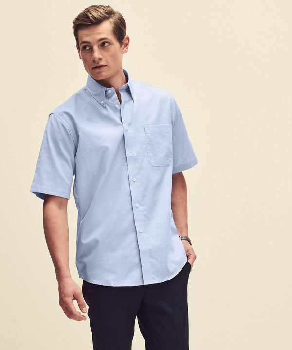 Oxford Blue - Oxford short sleeve shirt Shirts Fruit of the Loom Must Haves, Plus Sizes, Shirts & Blouses, Workwear Schoolwear Centres