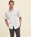 Mid Blue - Poplin short sleeve shirt Shirts Fruit of the Loom Plus Sizes, Shirts & Blouses, Workwear Schoolwear Centres