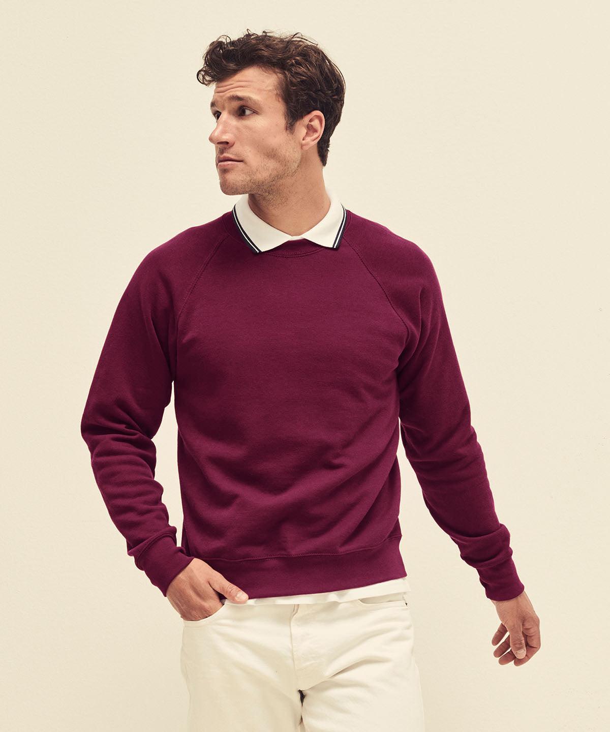 Purple - Classic 80/20 raglan sweatshirt Sweatshirts Fruit of the Loom Co-ords, Must Haves, New Colours for 2023, New Sizes for 2021, Plus Sizes, Price Lock, Sweatshirts Schoolwear Centres