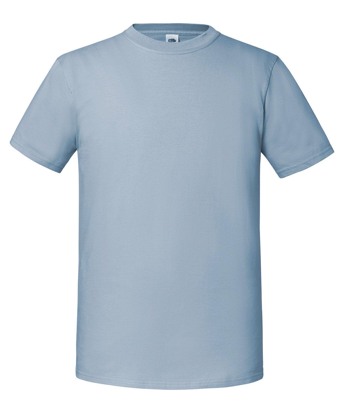 Mineral Blue - Ringspun premium T T-Shirts Fruit of the Loom Must Haves, New Colours for 2023, Safe to wash at 60 degrees, T-Shirts & Vests, Tees safe to wash at 60 degrees Schoolwear Centres