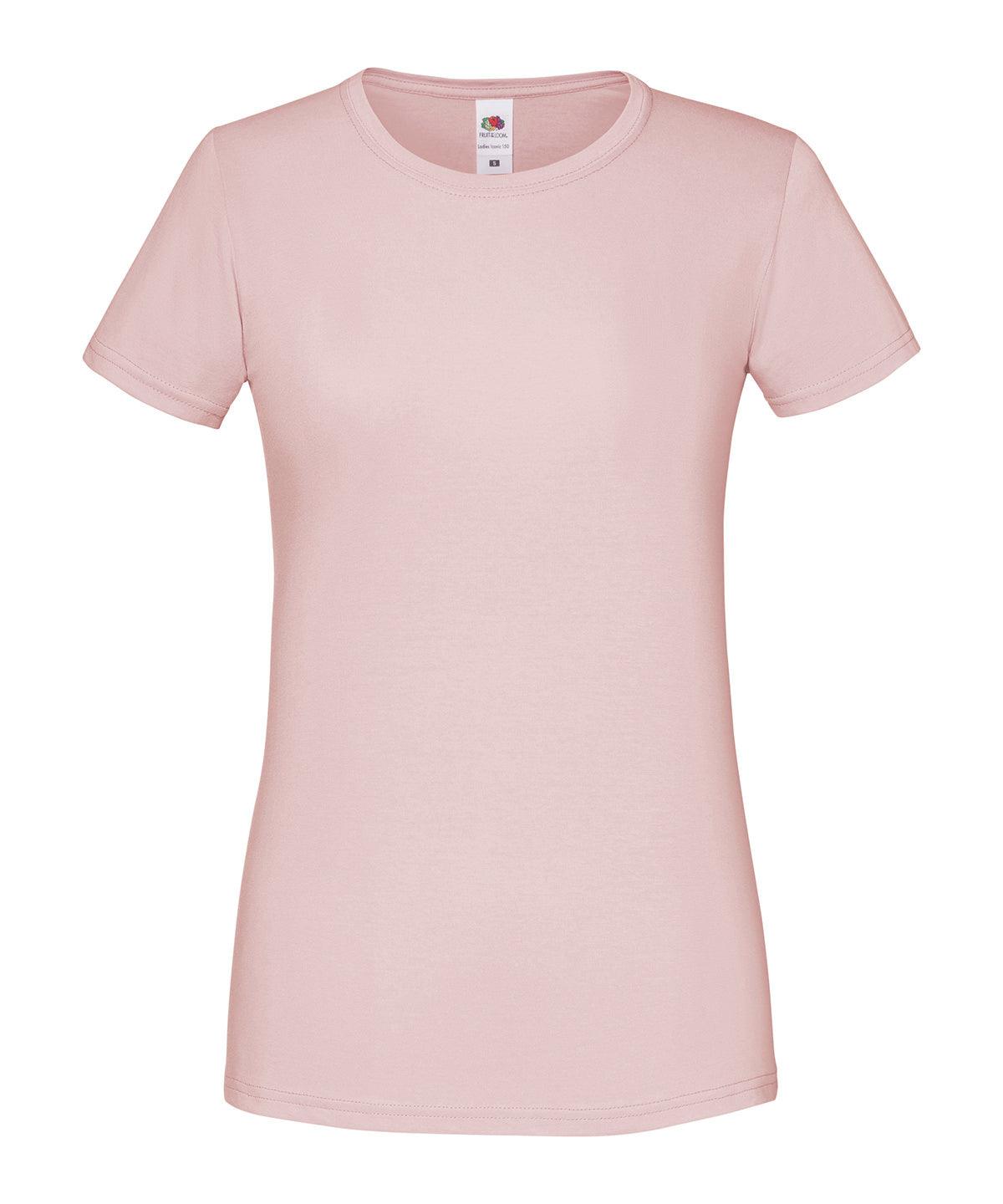 Powder Rose - Women's iconic T T-Shirts Fruit of the Loom Holiday Season, New Colours For 2022, New Colours for 2023, Rebrandable, T-Shirts & Vests Schoolwear Centres