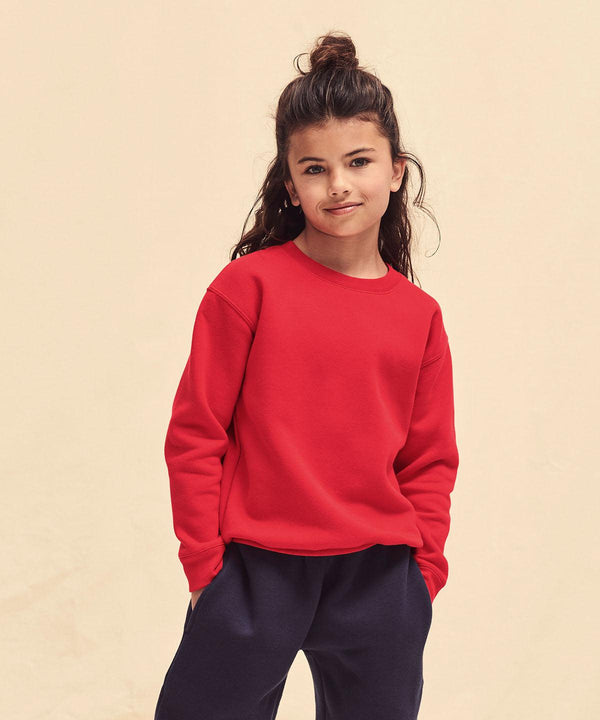 Black - Kids premium set-in sweatshirt Sweatshirts Fruit of the Loom Back to Education, Junior, Must Haves, Sweatshirts Schoolwear Centres