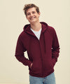 Burgundy - Lightweight hooded sweatshirt jacket Hoodies Fruit of the Loom Hoodies Schoolwear Centres