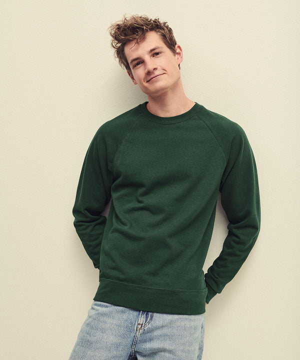 Kelly Green - Lightweight raglan sweatshirt Sweatshirts Fruit of the Loom Must Haves, Sweatshirts Schoolwear Centres