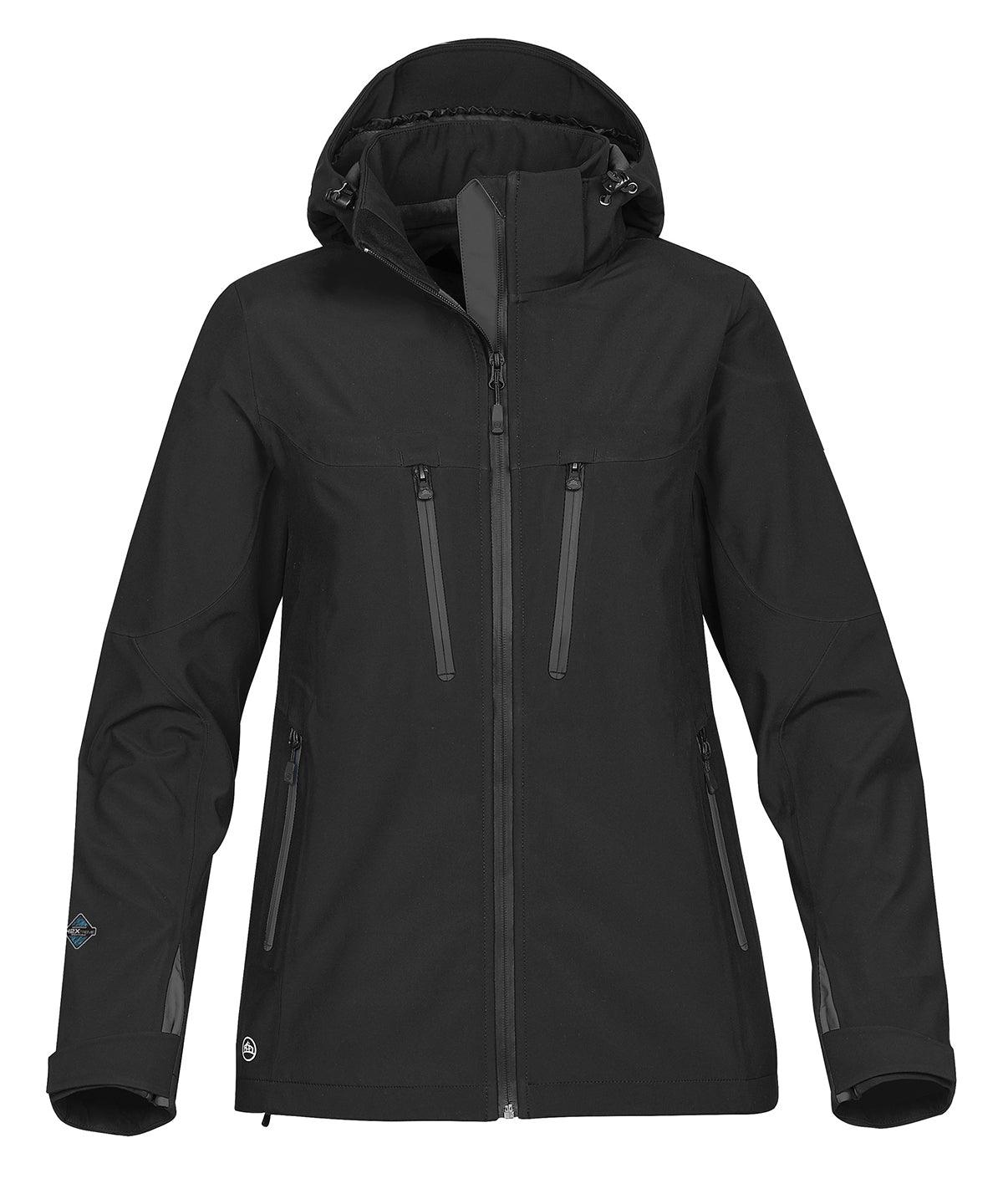 Black/Carbon - Women's Patrol technical softshell jacket Jackets Stormtech Directory, Jackets & Coats, Softshells, Warm Clothing Schoolwear Centres