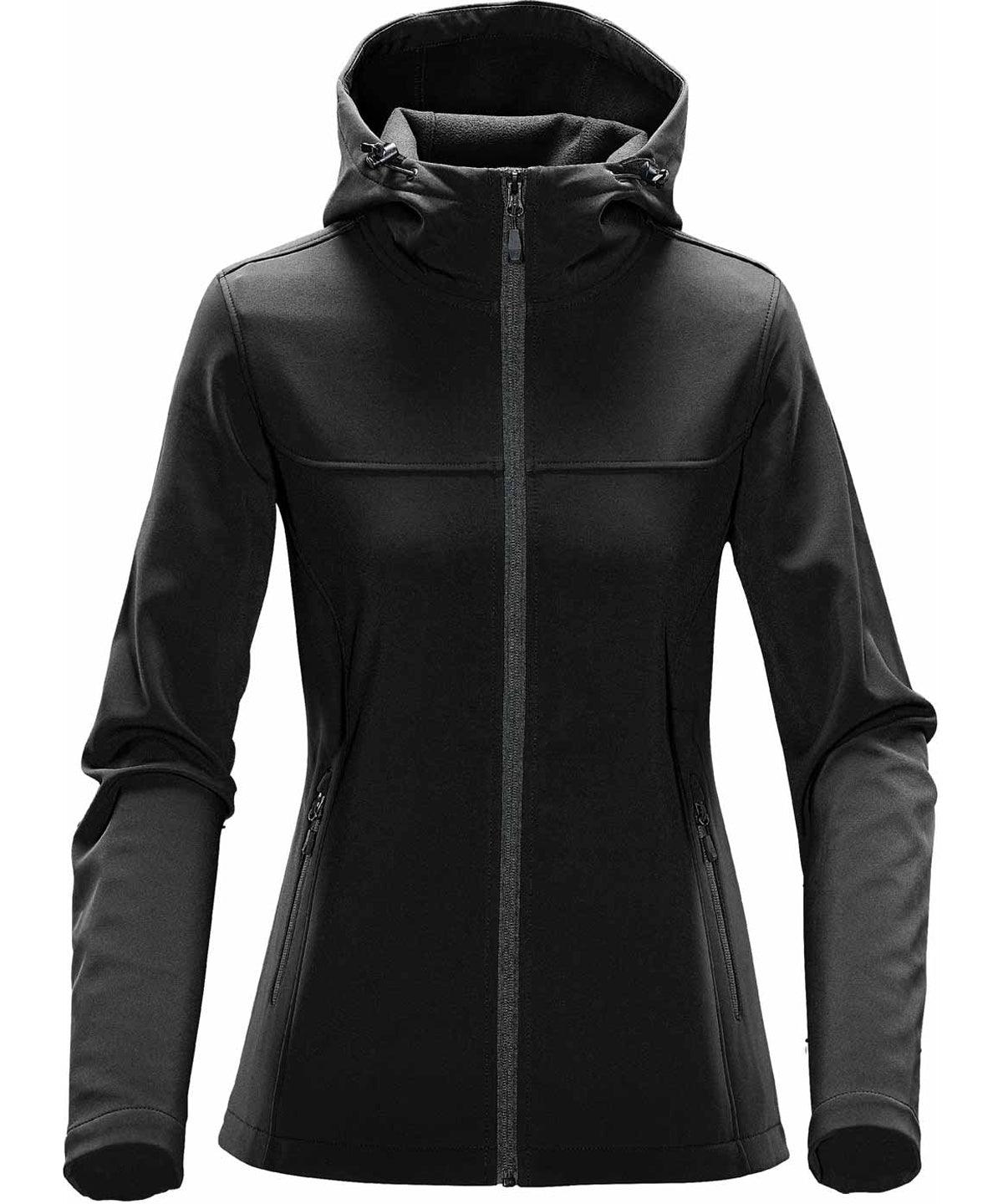 Black/Dolphin - Women's Orbiter softshell hoodie Jackets Stormtech Jackets & Coats, New For 2021, New Styles Schoolwear Centres