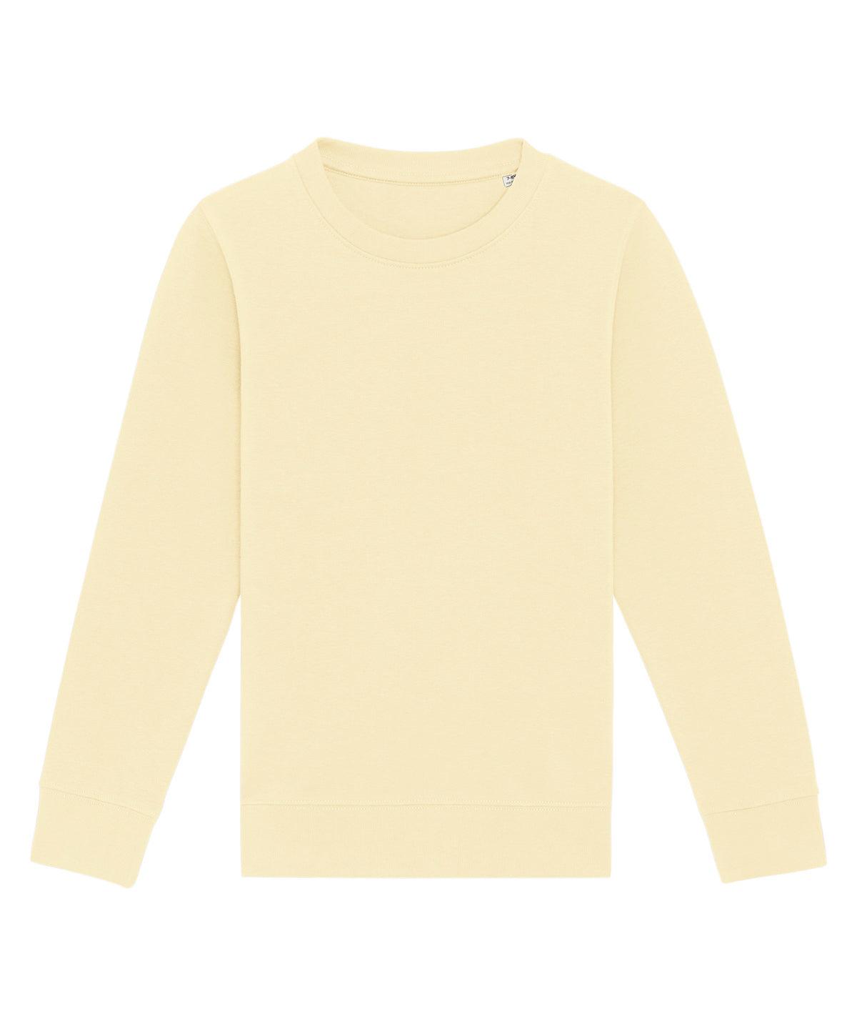 Butter - Kids mini Changer iconic crew neck sweatshirt (STSK913) Sweatshirts Stanley/Stella Conscious cold weather styles, Exclusives, Junior, Must Haves, New Colours for 2021, New Colours For 2022, Organic & Conscious, Recycled, Stanley/ Stella, Sweatshirts Schoolwear Centres