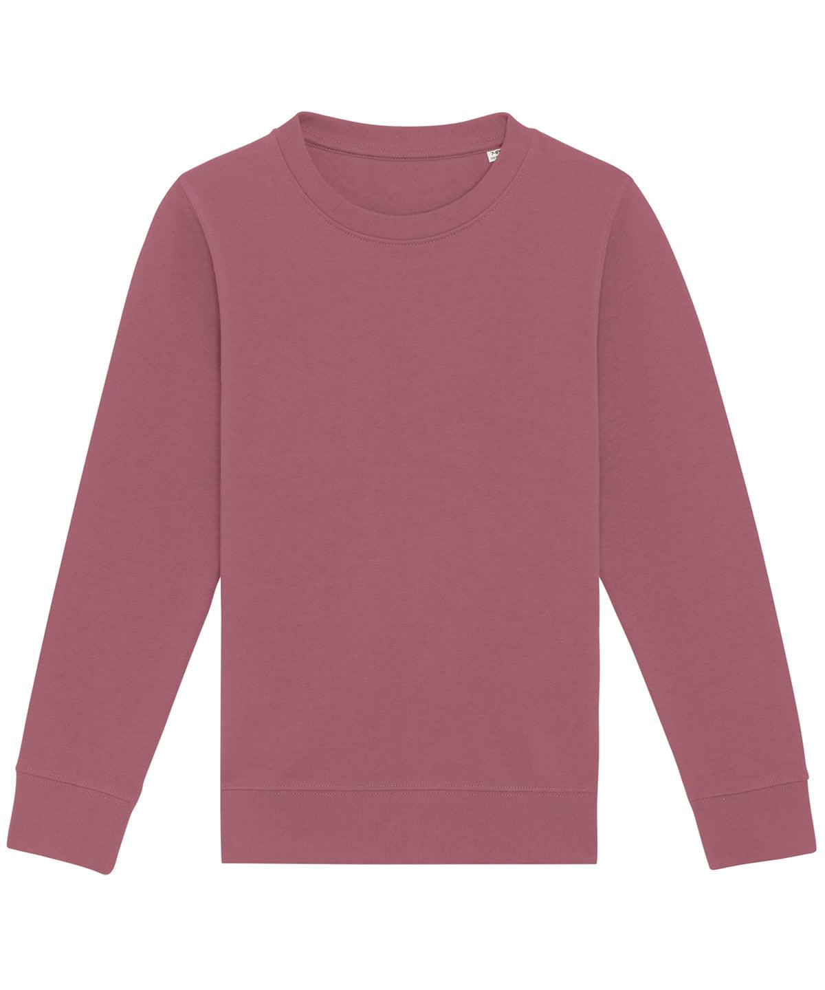 Hibiscus Rose - Kids mini Changer iconic crew neck sweatshirt (STSK913) Sweatshirts Stanley/Stella Conscious cold weather styles, Exclusives, Junior, Must Haves, New Colours for 2021, New Colours For 2022, Organic & Conscious, Recycled, Stanley/ Stella, Sweatshirts Schoolwear Centres