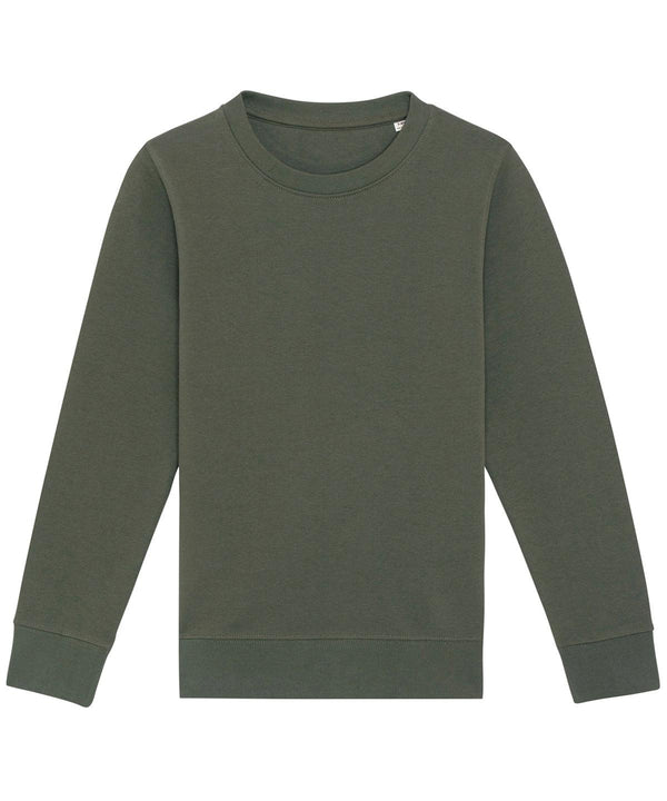 Khaki - Kids mini Changer iconic crew neck sweatshirt (STSK913) Sweatshirts Stanley/Stella Conscious cold weather styles, Exclusives, Junior, Must Haves, New Colours for 2021, New Colours For 2022, Organic & Conscious, Recycled, Stanley/ Stella, Sweatshirts Schoolwear Centres