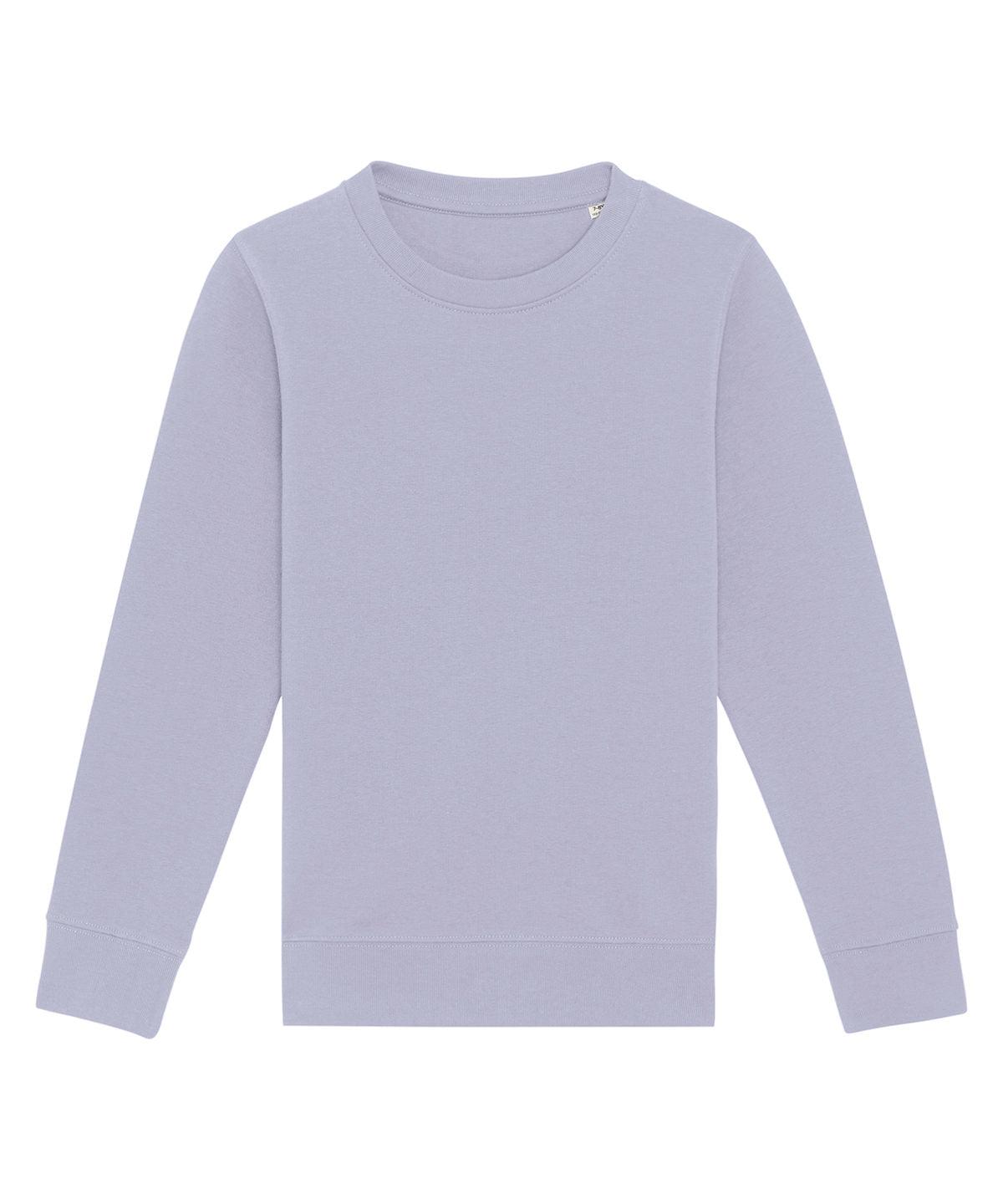 Lavender - Kids mini Changer iconic crew neck sweatshirt (STSK913) Sweatshirts Stanley/Stella Conscious cold weather styles, Exclusives, Junior, Must Haves, New Colours for 2021, New Colours For 2022, Organic & Conscious, Recycled, Stanley/ Stella, Sweatshirts Schoolwear Centres