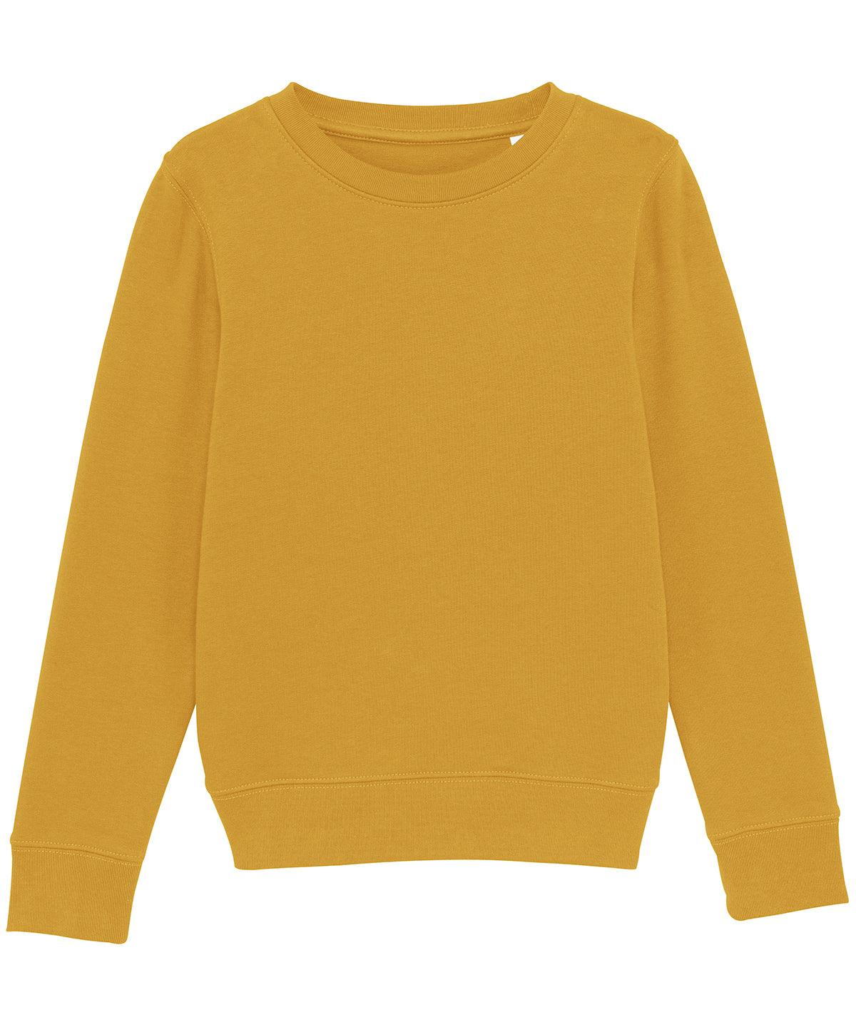 Ochre - Kids mini Changer iconic crew neck sweatshirt (STSK913) Sweatshirts Stanley/Stella Conscious cold weather styles, Exclusives, Junior, Must Haves, New Colours for 2021, New Colours For 2022, Organic & Conscious, Recycled, Stanley/ Stella, Sweatshirts Schoolwear Centres