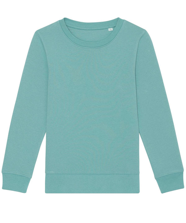 Teal Monstera - Kids mini Changer iconic crew neck sweatshirt (STSK913) Sweatshirts Stanley/Stella Conscious cold weather styles, Exclusives, Junior, Must Haves, New Colours for 2021, New Colours For 2022, Organic & Conscious, Recycled, Stanley/ Stella, Sweatshirts Schoolwear Centres
