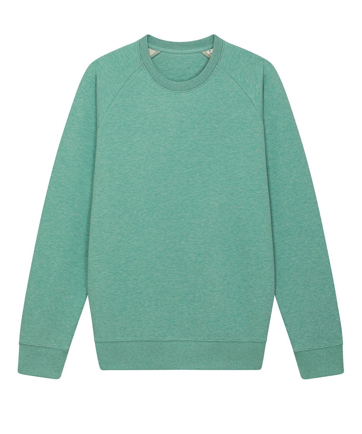 Mid Heather Green - Stroller, unisex iconic crew neck sweatshirt (STSM567) Sweatshirts Stanley/Stella Conscious cold weather styles, Exclusives, Must Haves, New Colours for 2021, New Colours For 2022, New Sizes for 2022, Organic & Conscious, Raladeal - Stanley Stella, Recycled, Stanley/ Stella, Sweatshirts Schoolwear Centres