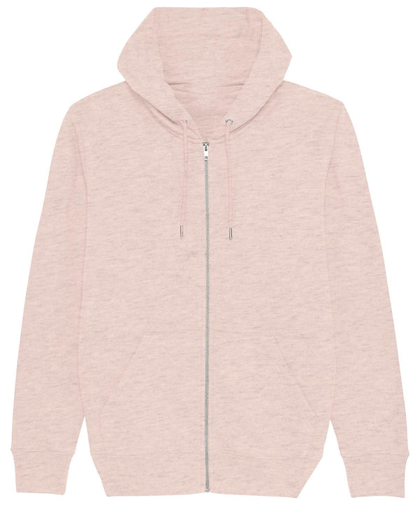 Cream Heather Pink - Cultivator, unisex iconic zip-thru hoodie sweatshirt (STSM566) Hoodies Stanley/Stella Conscious cold weather styles, Exclusives, Hoodies, Must Haves, New Colours for 2021, New Colours For 2022, Organic & Conscious, Raladeal - Recently Added, Recycled Schoolwear Centres