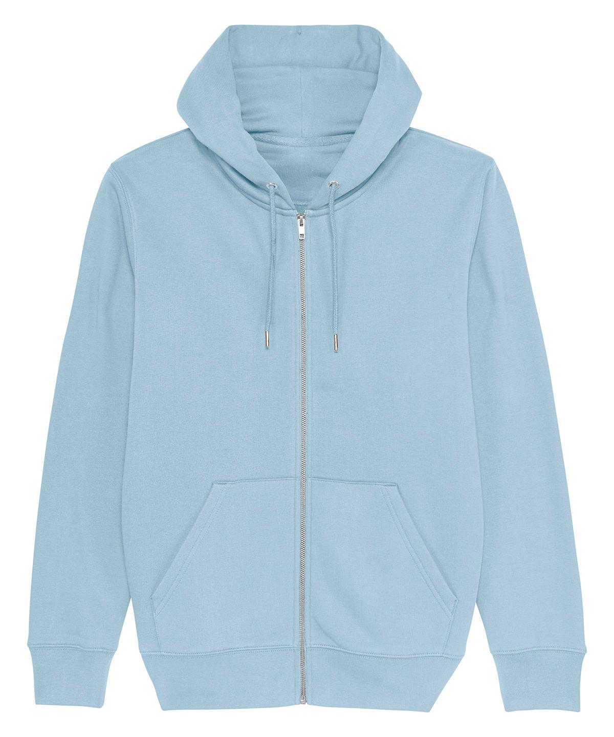 Sky Blue - Cultivator, unisex iconic zip-thru hoodie sweatshirt (STSM566) Hoodies Stanley/Stella Conscious cold weather styles, Exclusives, Hoodies, Must Haves, New Colours for 2021, New Colours For 2022, Organic & Conscious, Raladeal - Recently Added, Recycled Schoolwear Centres