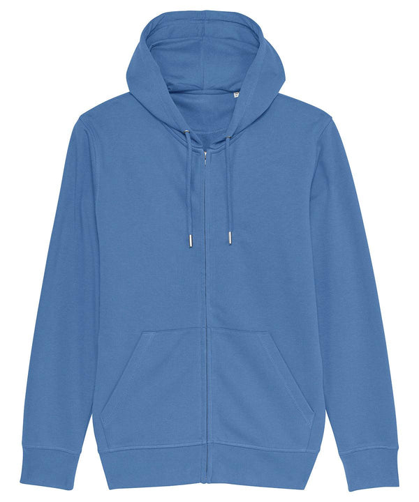 Bright Blue - Unisex Connector essential zip-thru hoodie sweatshirt (STSU820) Hoodies Stanley/Stella Conscious cold weather styles, Exclusives, Hoodies, Must Haves, New Colours for 2023, New Sizes for 2022, Organic & Conscious, Plus Sizes, Raladeal - Recently Added Schoolwear Centres
