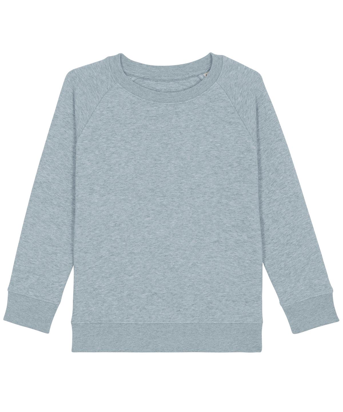 Heather Ice Blue - Kids mini Scouter iconic crew neck sweatshirt (STSK916) Sweatshirts Stanley/Stella Directory, Exclusives, Junior, New Colours for 2021, Organic & Conscious, Raladeal - Recently Added, Raladeal - Stanley Stella, Rebrandable, Recycled, Stanley/ Stella, Sweatshirts Schoolwear Centres