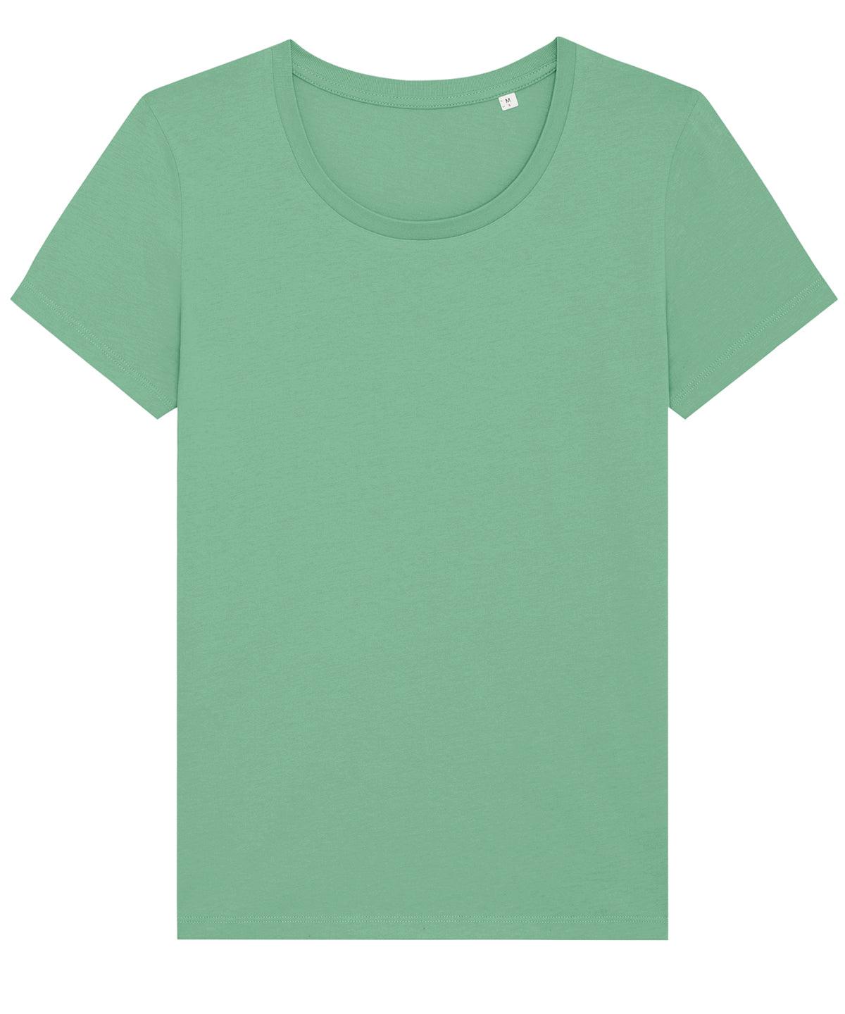 Dusty Mint - Women's Stella Expresser iconic fitted t-shirt (STTW032) T-Shirts Stanley/Stella Directory, Exclusives, Must Haves, New Colours For 2022, Organic & Conscious, Raladeal - Stanley Stella, Rebrandable, Stanley/ Stella, T-Shirts & Vests, Women's Fashion Schoolwear Centres