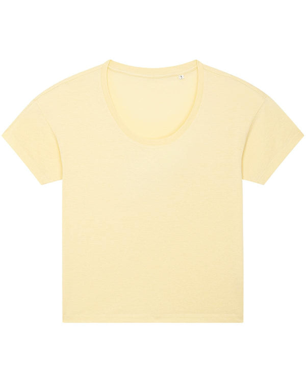 Butter - Women's Stella Chiller scoop neck relaxed fit t-shirt (STTW036) T-Shirts Stanley/Stella Exclusives, New Colours For 2022, Organic & Conscious, Plus Sizes, Rebrandable, Stanley/ Stella, T-Shirts & Vests Schoolwear Centres