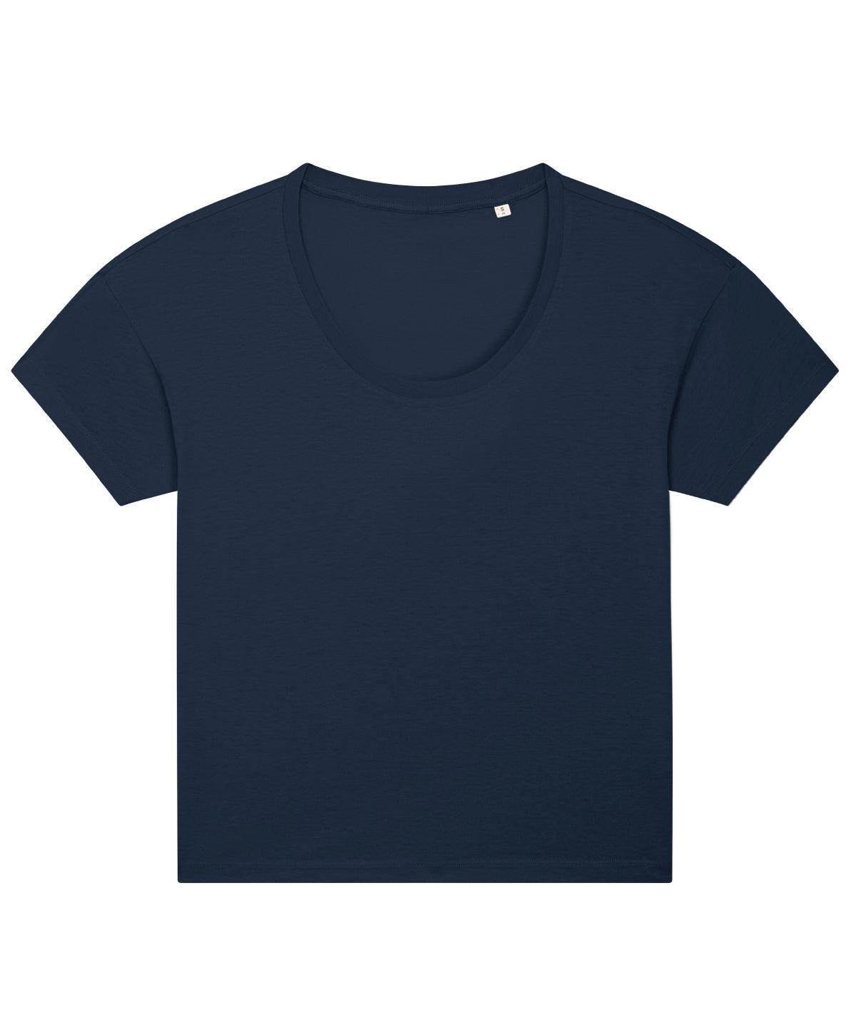 French Navy - Women's Stella Chiller scoop neck relaxed fit t-shirt (STTW036) T-Shirts Stanley/Stella Exclusives, New Colours For 2022, Organic & Conscious, Plus Sizes, Rebrandable, Stanley/ Stella, T-Shirts & Vests Schoolwear Centres