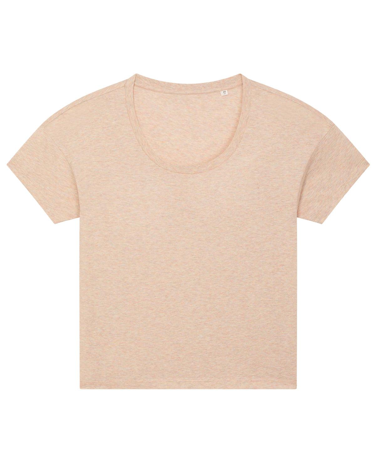 Heather Rainbow - Women's Stella Chiller scoop neck relaxed fit t-shirt (STTW036) T-Shirts Stanley/Stella Exclusives, New Colours For 2022, Organic & Conscious, Plus Sizes, Rebrandable, Stanley/ Stella, T-Shirts & Vests Schoolwear Centres