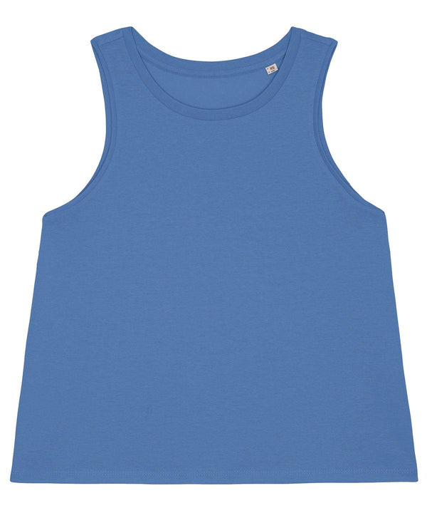 Bright Blue - Women's Stella Dancer crop tank top (STTW038) Vests Stanley/Stella Exclusives, New Colours for 2023, Organic & Conscious, Plus Sizes, Rebrandable, Stanley/ Stella, T-Shirts & Vests Schoolwear Centres