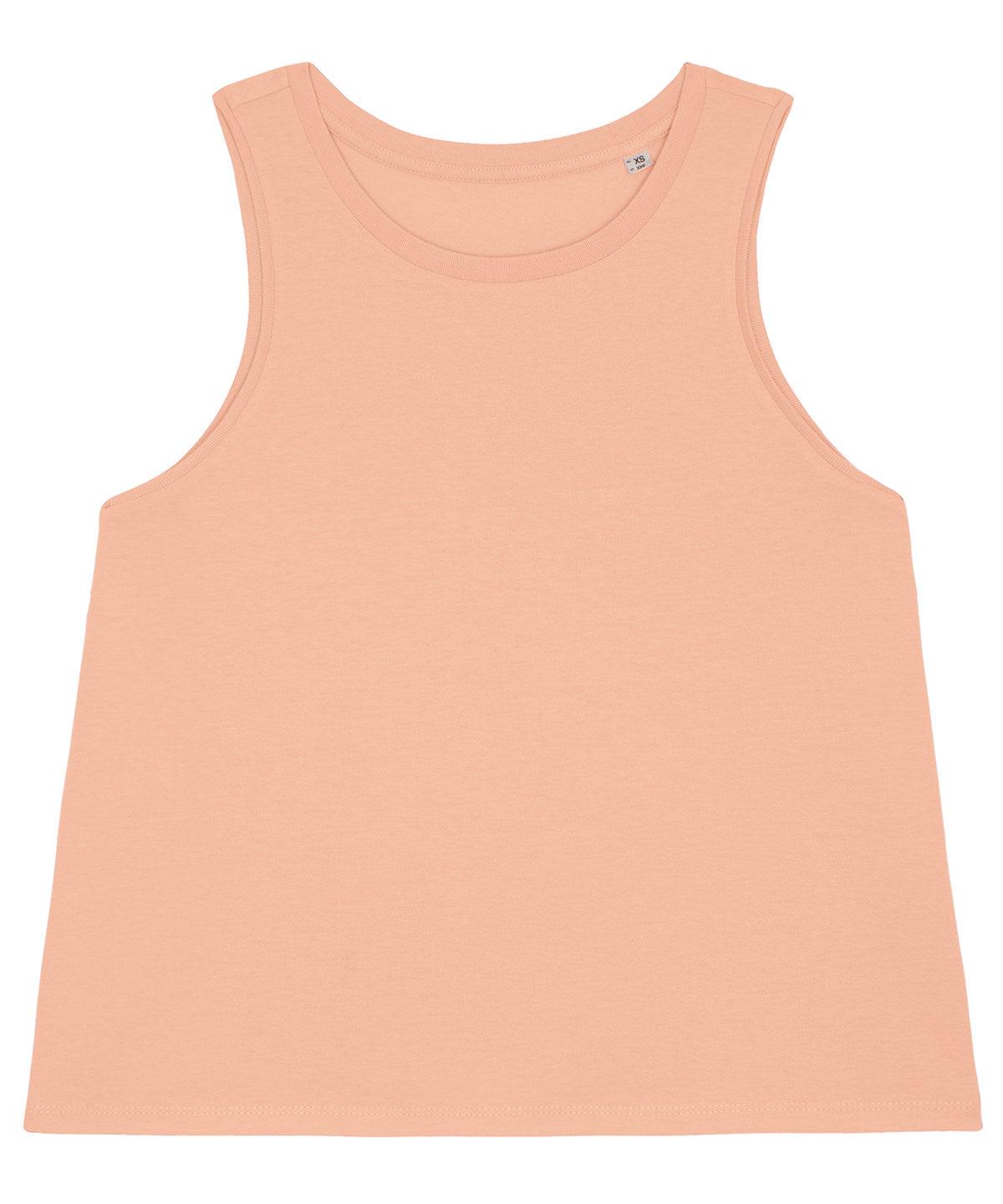 Fraiche Peche - Women's Stella Dancer crop tank top (STTW038) Vests Stanley/Stella Exclusives, New Colours for 2023, Organic & Conscious, Plus Sizes, Rebrandable, Stanley/ Stella, T-Shirts & Vests Schoolwear Centres