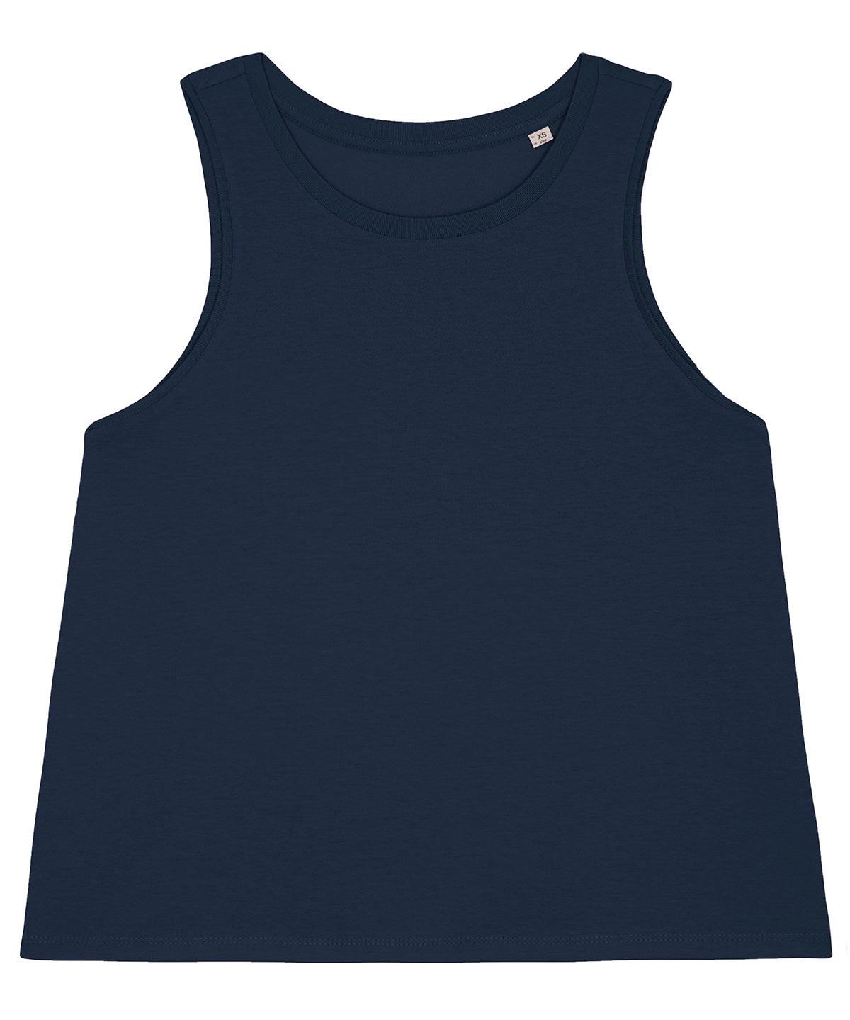 French Navy - Women's Stella Dancer crop tank top (STTW038) Vests Stanley/Stella Exclusives, New Colours for 2023, Organic & Conscious, Plus Sizes, Rebrandable, Stanley/ Stella, T-Shirts & Vests Schoolwear Centres