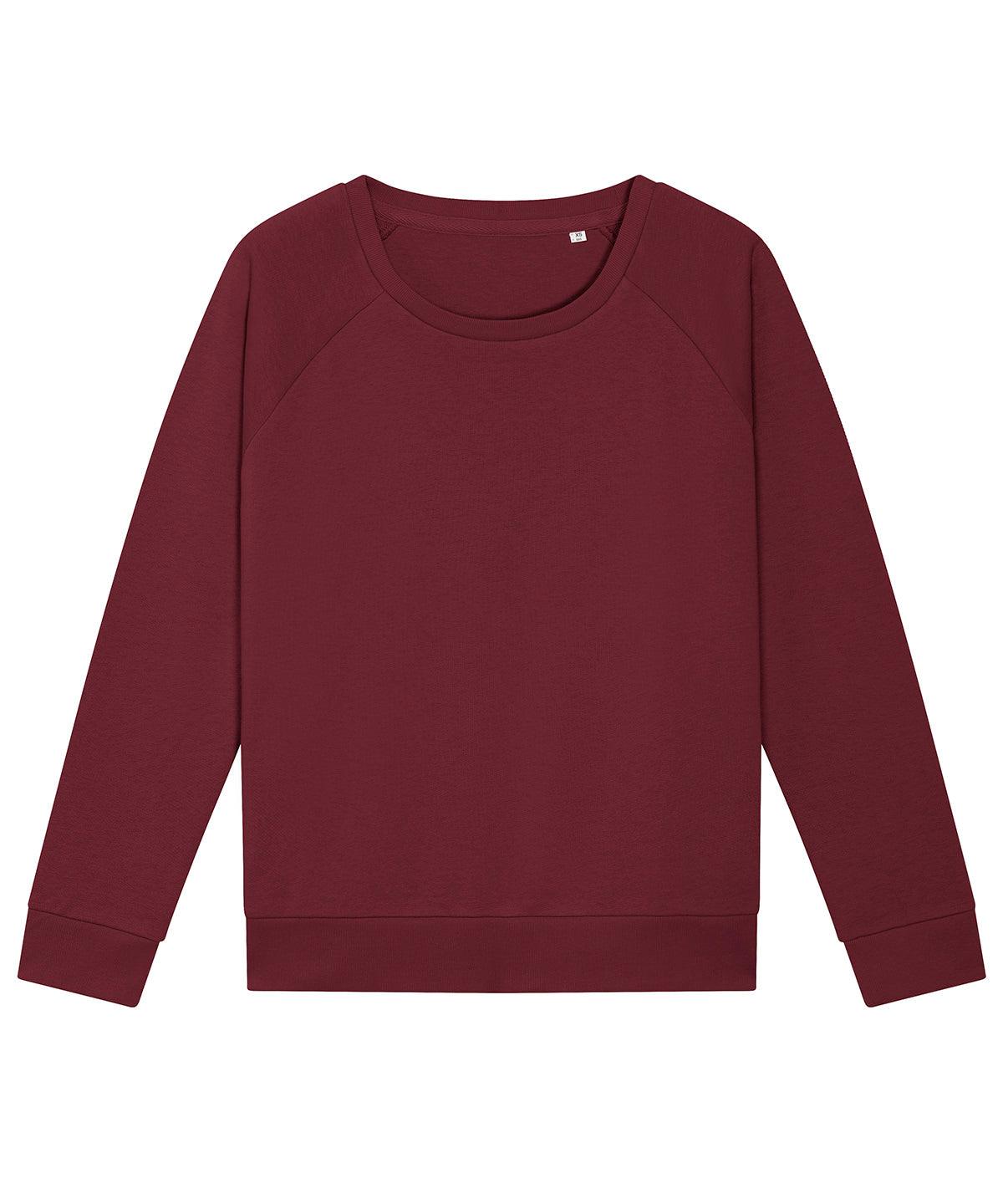 Burgundy - Women's Stella Dazzler relaxed fit sweatshirt (STSW125) Sweatshirts Stanley/Stella Exclusives, Must Haves, Organic & Conscious, Rebrandable, Stanley/ Stella, Sweatshirts Schoolwear Centres