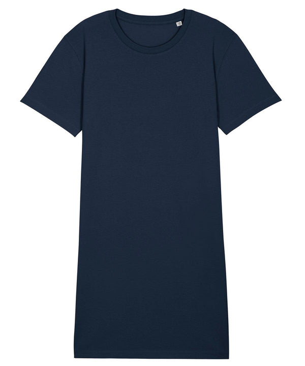 French Navy - Women's Stella Spinner t-shirt dress (STDW144) Dresses Stanley/Stella Exclusives, Must Haves, New Colours For 2022, Organic & Conscious, Oversized, Rebrandable, Stanley/ Stella, Women's Fashion Schoolwear Centres