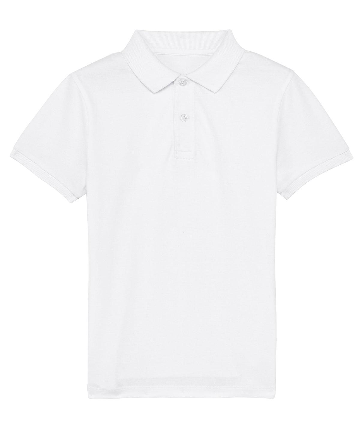 White - Mini sprinter kids polo (STPK908) Polos Stanley/Stella Exclusives, Junior, New For 2021, New Styles, Polos & Casual, Raladeal - Stanley Stella Schoolwear Centres