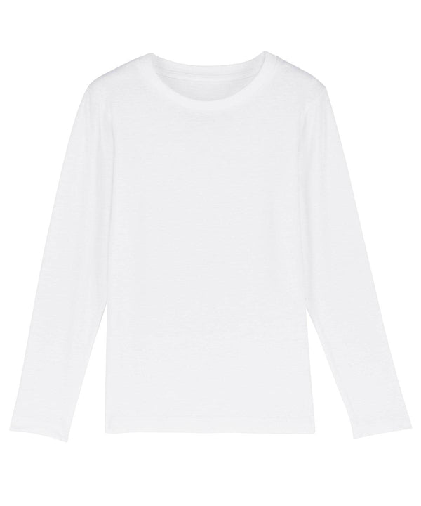 White - Mini hopper long sleeve kids t-shirt (STTK907) T-Shirts Stanley/Stella Exclusives, Junior, New For 2021, New Styles, T-Shirts & Vests Schoolwear Centres