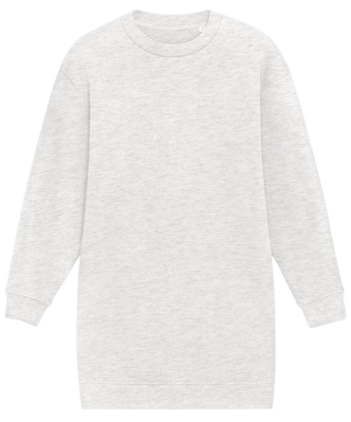 Cream Heather Grey - Stella Kicker women's crew neck oversized dress (STDW161) Dresses Stanley/Stella Exclusives, New For 2021, New In Autumn Winter, New In Mid Year, Organic & Conscious, Oversized, Stanley/ Stella, Women's Fashion Schoolwear Centres