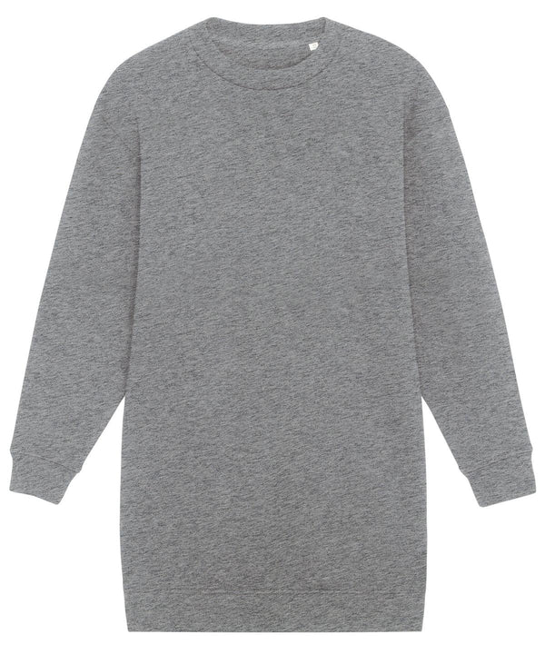 Mid Heather Grey - Stella Kicker women's crew neck oversized dress (STDW161) Dresses Stanley/Stella Exclusives, New For 2021, New In Autumn Winter, New In Mid Year, Organic & Conscious, Oversized, Stanley/ Stella, Women's Fashion Schoolwear Centres