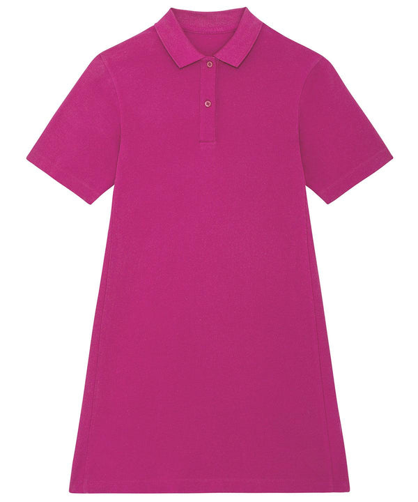 Orchid Flower - Stella Paiger women's piqué polo dress (STDW162) Dresses Stanley/Stella Exclusives, New For 2021, New In Autumn Winter, New In Mid Year, Organic & Conscious, Polos & Casual, Stanley/ Stella, Women's Fashion Schoolwear Centres