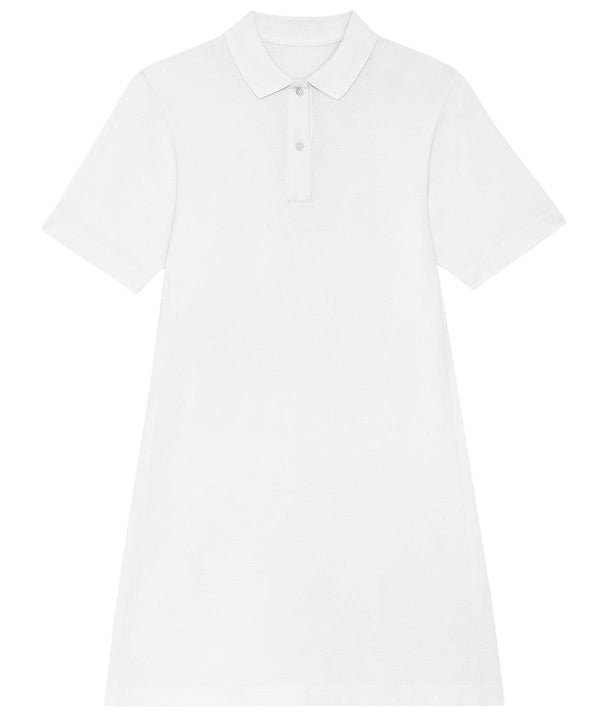 White - Stella Paiger women's piqué polo dress (STDW162) Dresses Stanley/Stella Exclusives, New For 2021, New In Autumn Winter, New In Mid Year, Organic & Conscious, Polos & Casual, Stanley/ Stella, Women's Fashion Schoolwear Centres