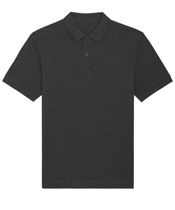 Dark Heather Grey - Prepster unisex short sleeve polo (STPU331) Polos Stanley/Stella Exclusives, New For 2021, New In Autumn Winter, New In Mid Year, Organic & Conscious, Polos & Casual, Raladeal - Stanley Stella, Stanley/ Stella Schoolwear Centres