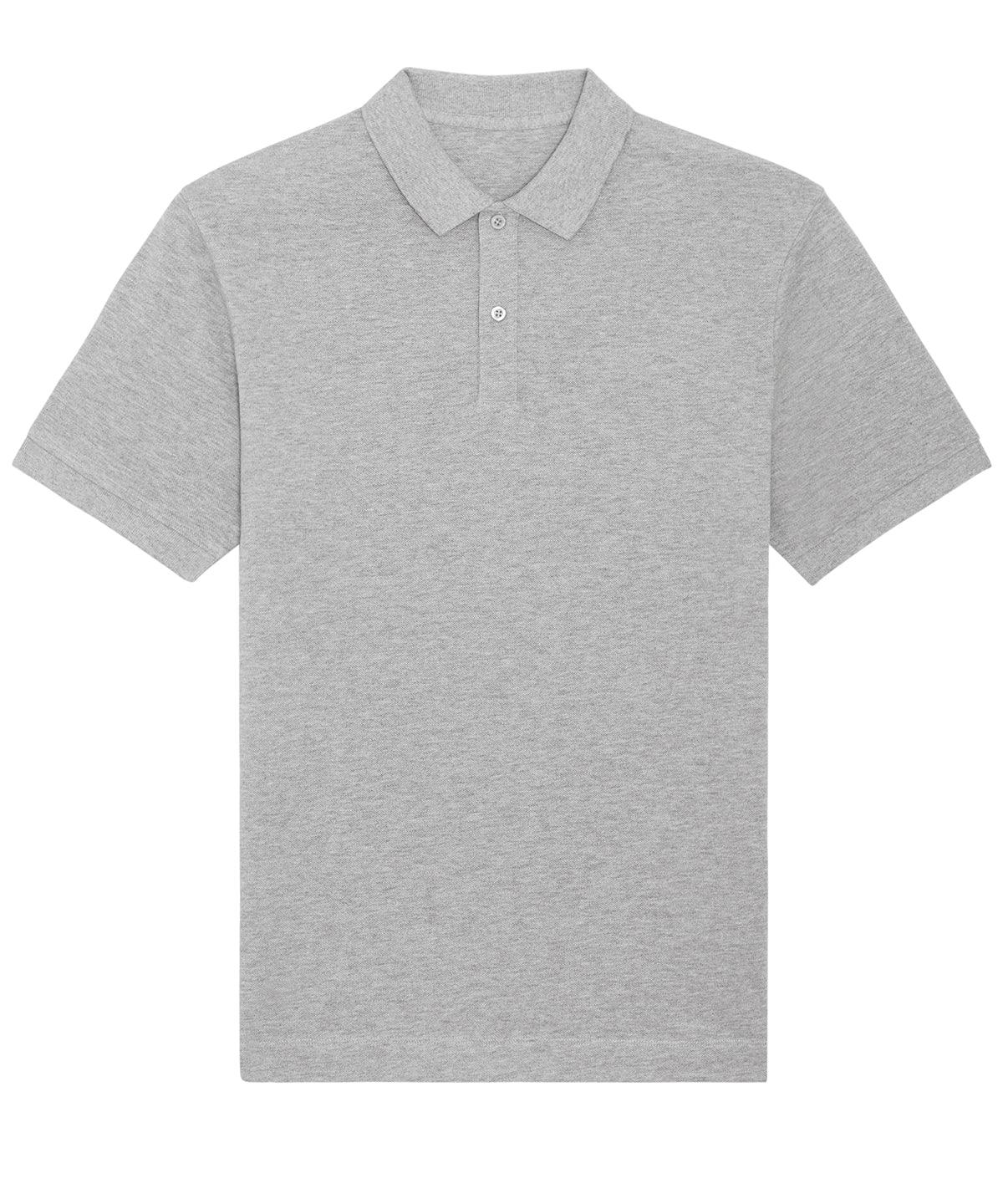 Heather Grey* - Prepster unisex short sleeve polo (STPU331) Polos Stanley/Stella Exclusives, New For 2021, New In Autumn Winter, New In Mid Year, Organic & Conscious, Polos & Casual, Raladeal - Stanley Stella, Stanley/ Stella Schoolwear Centres