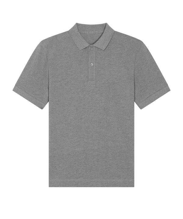 Mid Heather Grey - Prepster unisex short sleeve polo (STPU331) Polos Stanley/Stella Exclusives, New For 2021, New In Autumn Winter, New In Mid Year, Organic & Conscious, Polos & Casual, Raladeal - Stanley Stella, Stanley/ Stella Schoolwear Centres