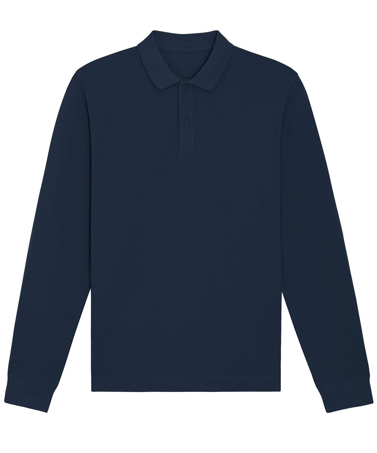 French Navy - Prepster long sleeve unisex polo (STPU332) Polos Stanley/Stella Exclusives, New For 2021, New In Autumn Winter, New In Mid Year, Organic & Conscious, Polos & Casual, Raladeal - Stanley Stella, Stanley/ Stella Schoolwear Centres