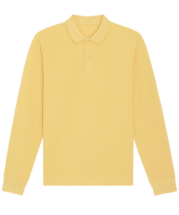 Jojoba - Prepster long sleeve unisex polo (STPU332) Polos Stanley/Stella Exclusives, New For 2021, New In Autumn Winter, New In Mid Year, Organic & Conscious, Polos & Casual, Raladeal - Stanley Stella, Stanley/ Stella Schoolwear Centres