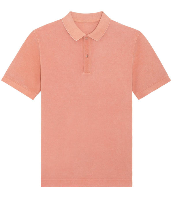Garment Dyed Aged Rose Clay - Prepster Vintage unisex short sleeve polo (STPU335) Polos Stanley/Stella Exclusives, New For 2021, New In Autumn Winter, New In Mid Year, Organic & Conscious, Polos & Casual, Stanley/ Stella Schoolwear Centres
