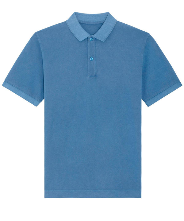 Garment Dyed Cadet Blue - Prepster Vintage unisex short sleeve polo (STPU335) Polos Stanley/Stella Exclusives, New For 2021, New In Autumn Winter, New In Mid Year, Organic & Conscious, Polos & Casual, Stanley/ Stella Schoolwear Centres